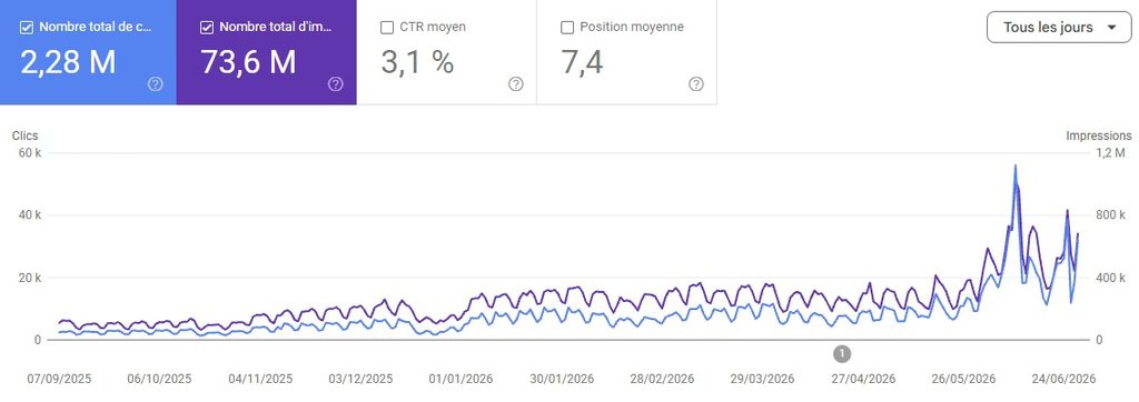 Mes résultats en tant que consultant SEO